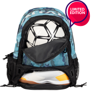 Mochila de Fútbol para Niño – Azul Camuflaje